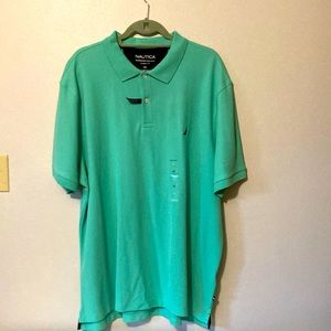 Men’s Náutica XXL Blue/teal wicking short sleeved shirt NWT